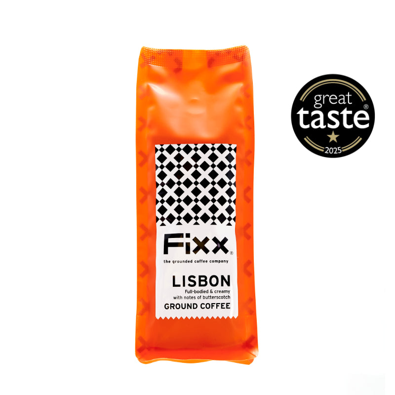 Orange coffee bag labeled &