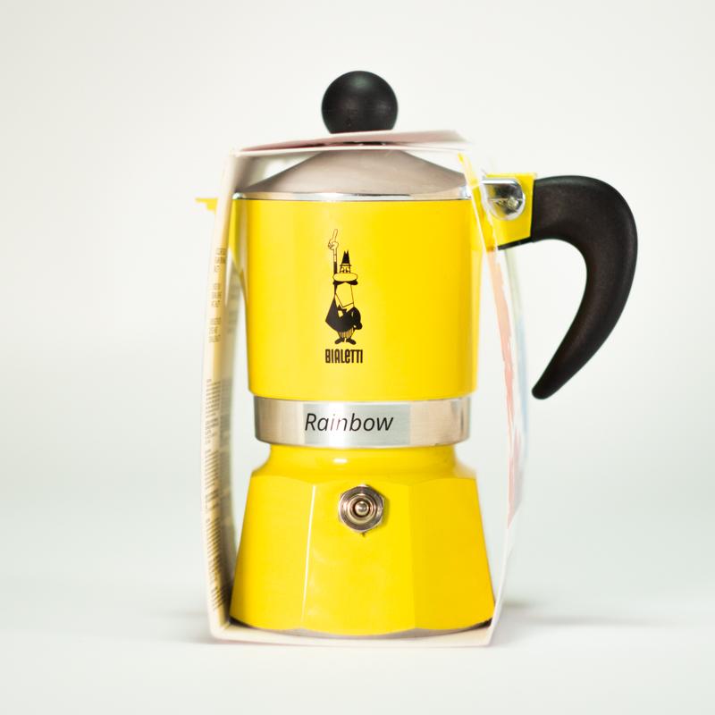 bialetti rainbow coffee maker yellow