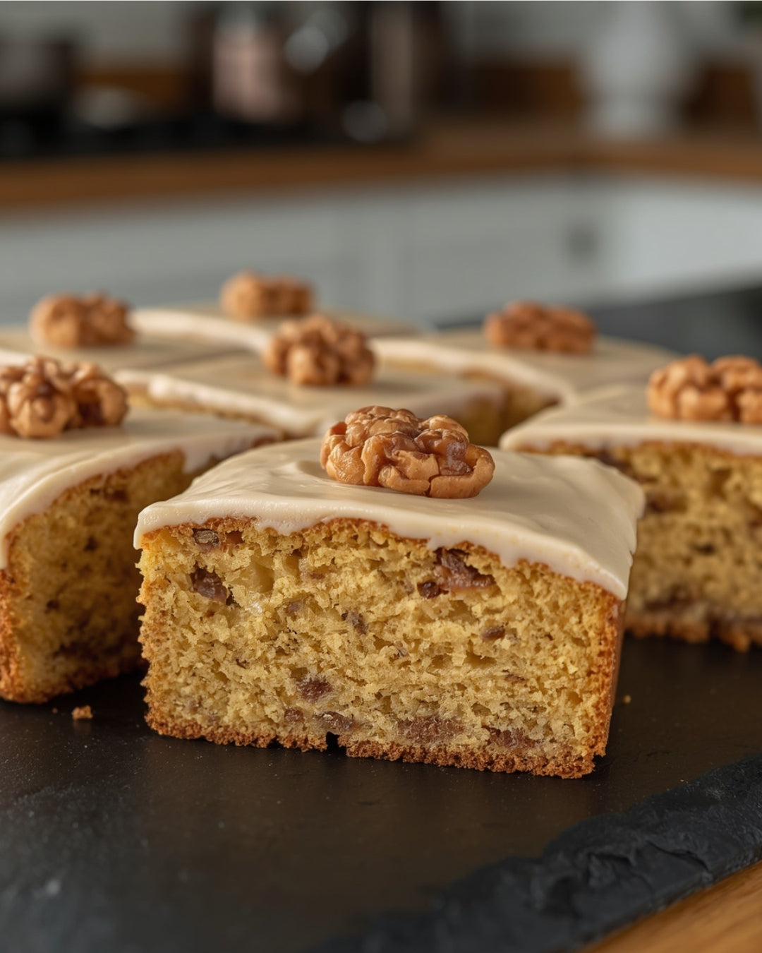 Coffee & Walnut Traybake