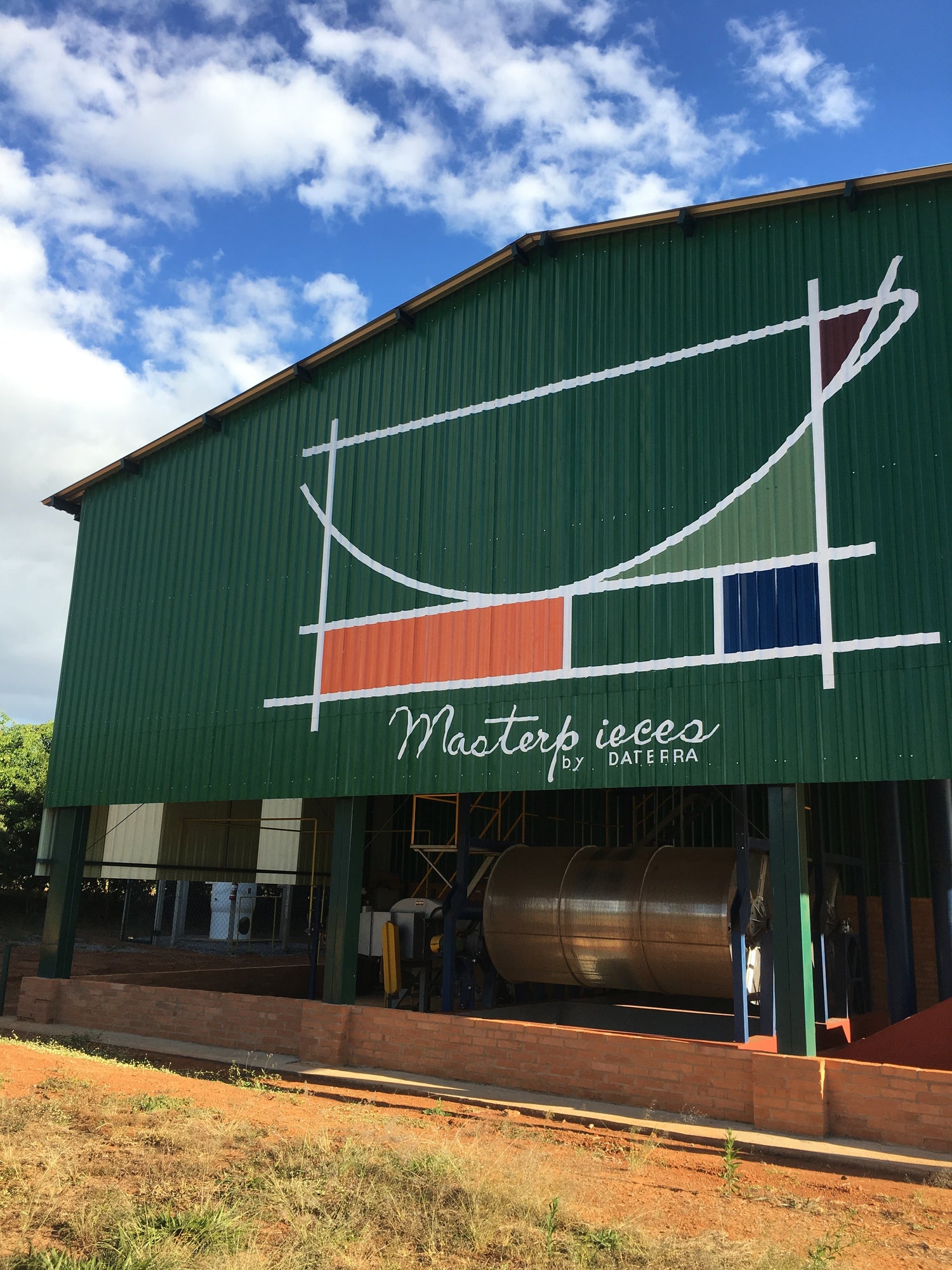 A coffee production building in Brazil