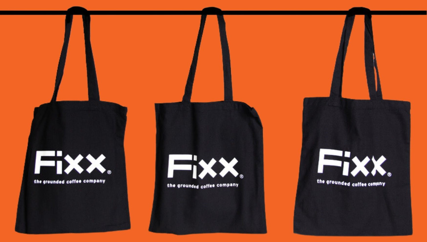 FiXX Coffee tote bags ready for gift shopping