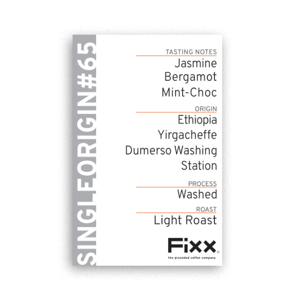 FiXX Single Origin - Ethiopia, Dumerso Washing Station, Yirgacheffe