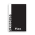 Black notebook with &