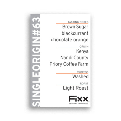FiXX Single Origin - Kenya, Nandi County, Priory Coffee Farm