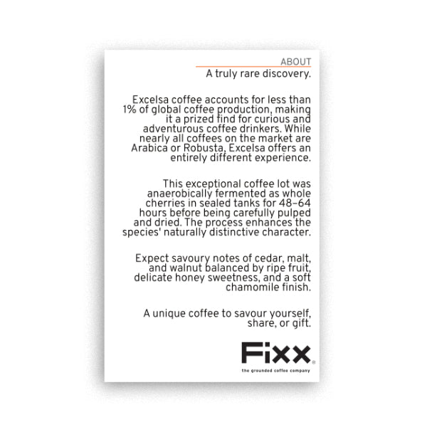 FiXX Single Origin - South Sudan, Excelsa