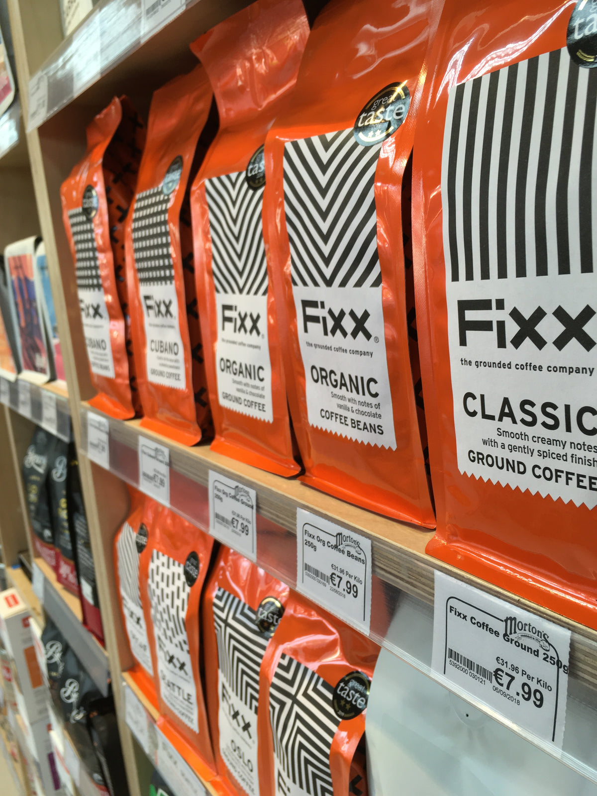 fixx coffee retail shelf
