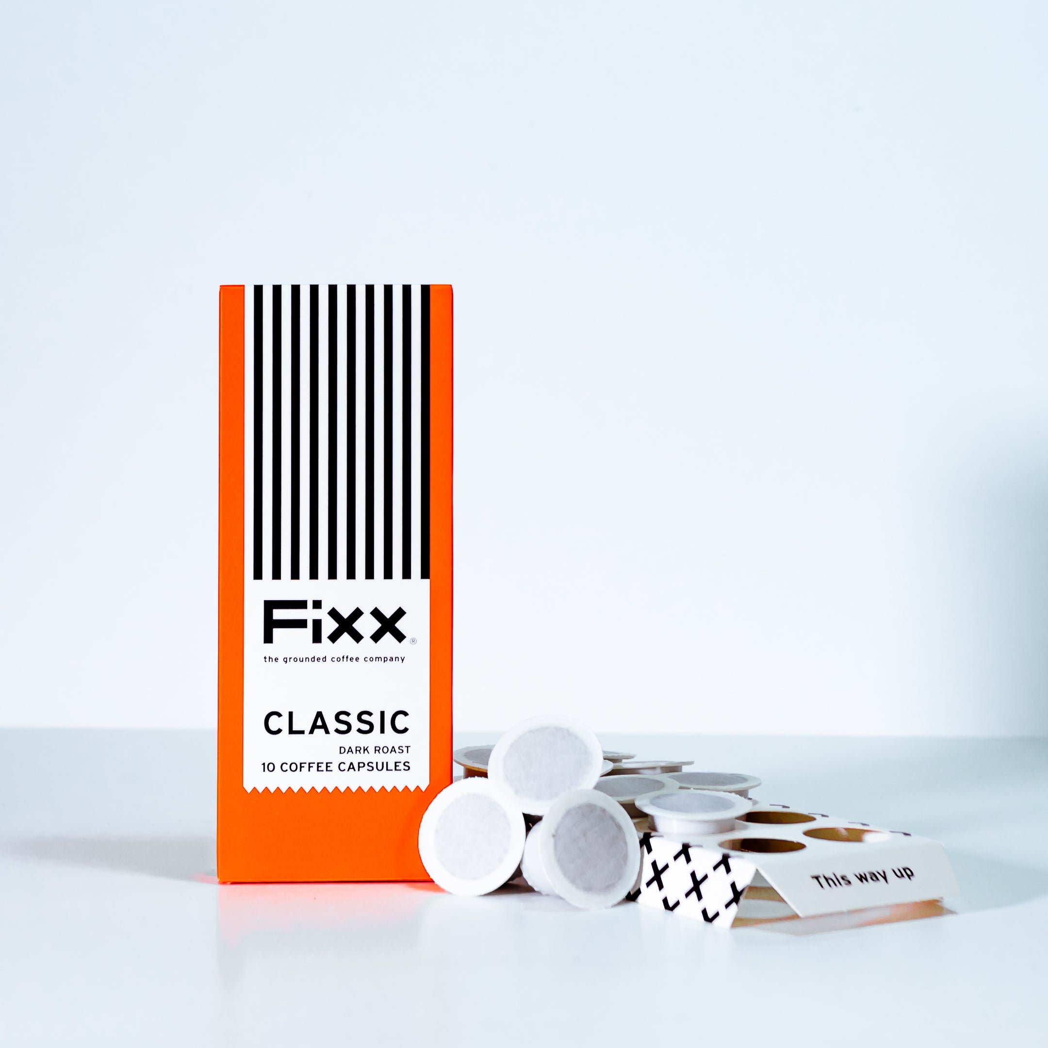 fixx classic coffee capsules and tray
